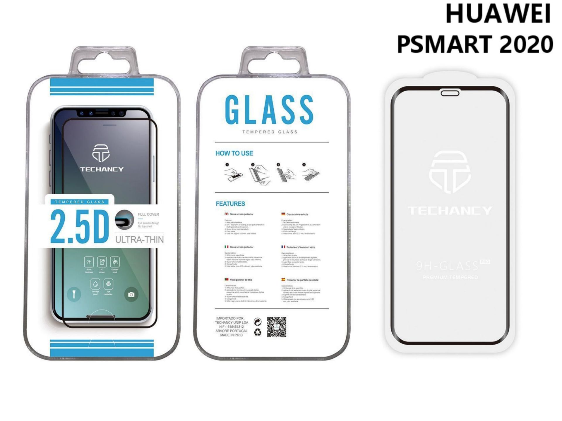 Tempered Glass Huawei Psmart 2020 2.5D Fullcover Black Tempered Glass Huawei Psmart 2020 2.5D Fullcover Black