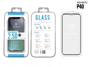 Gehrtetes Glas Huawei P40 2.5D Full cover Schwarz