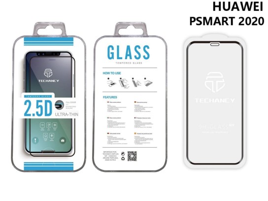 Gehrtetes Glas Huawei Psmart 2020 2.5D Full cover Schwarz