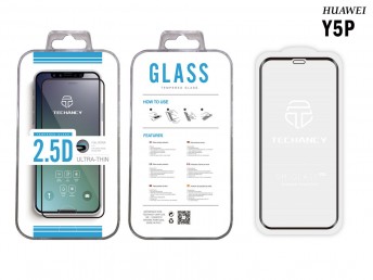 Gehrtetes Glas Huawei Y5P 2.5D Full cover Schwarz