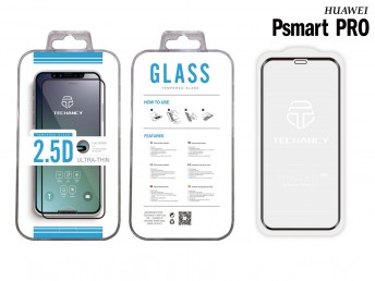Gehrtetes Glas Huawei Psmart Pro 2.5D Full cover Schwarz