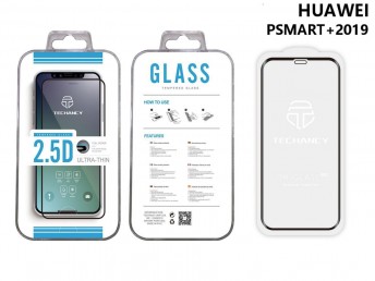 Gehrtetes Glas Pelicura Huawei Psmart + 2019 2.5D Full cover Schwarz