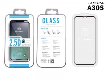 Gehrtetes Glas Samsung A30S 2.5D Full cover Schwarz