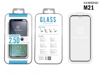 Gehrtetes Glas Samsung M21 2.5D Full cover Schwarz