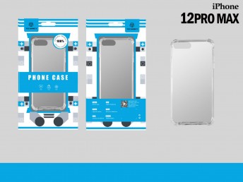 Custodia in silicone Iphone 12Pro Max 6.7 Anti-Shock trasparente