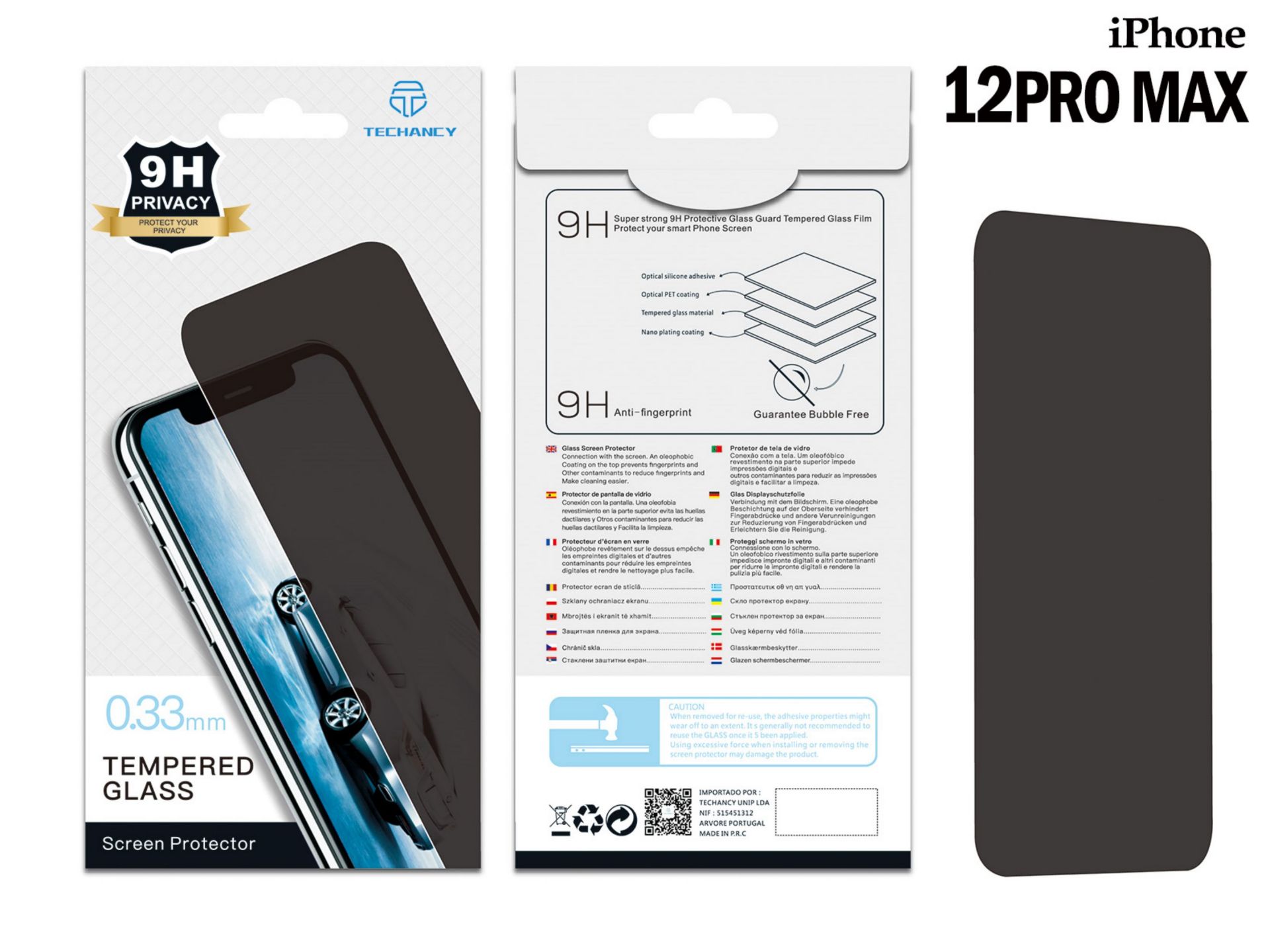 Vidrio templado Iphone 12 Promax antiespionaje Vidrio templado Iphone 12 Promax antiespionaje
