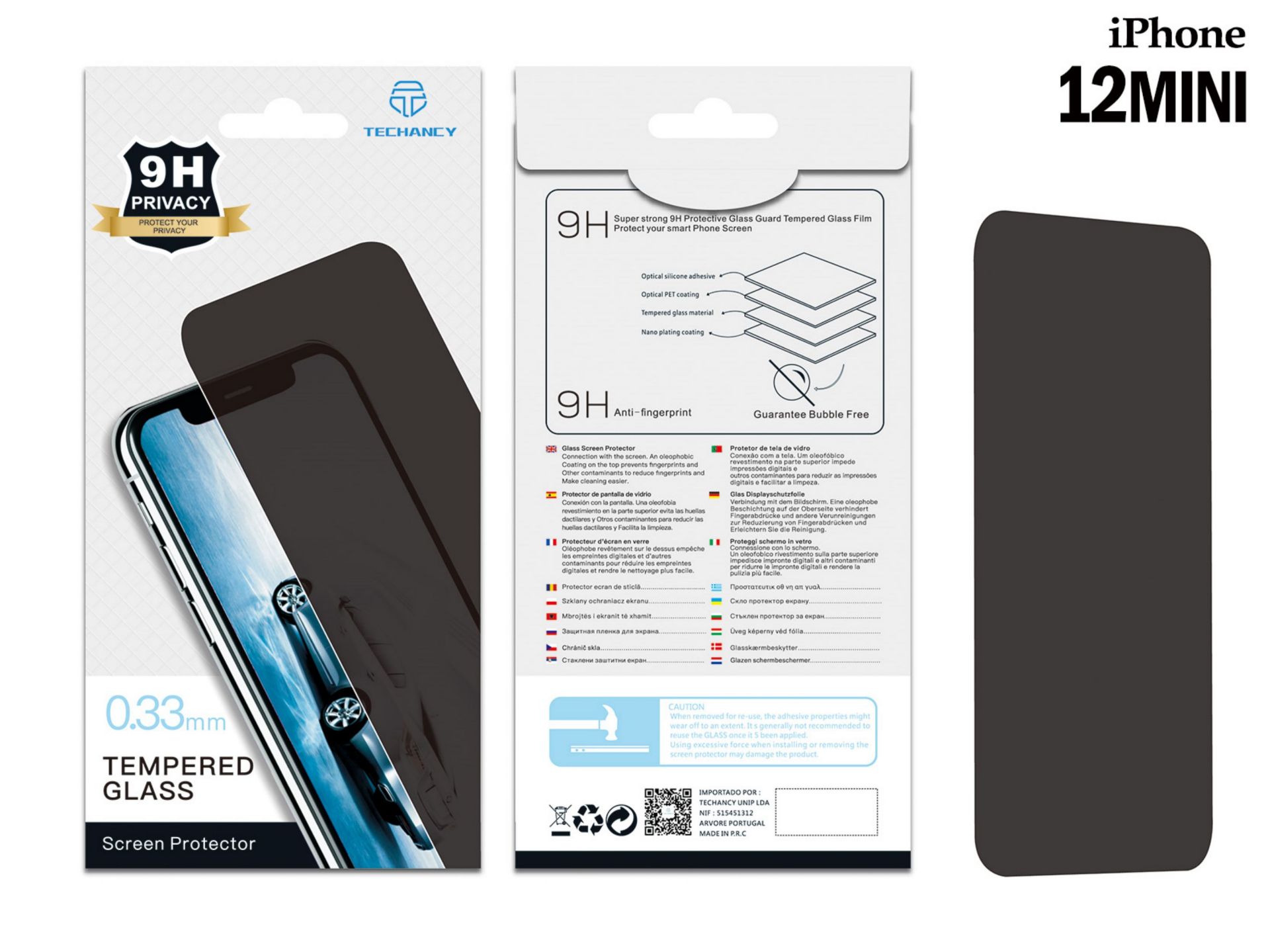 Tempered Glass Iphone 12Mini Pelicura Anti-Spy Tempered Glass Iphone 12Mini Pelicura Anti-Spy