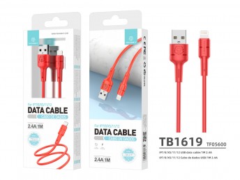 Usb Cable For Ip 6/7/8 / X / Xs 2A 1M Red