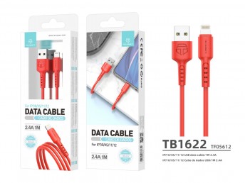 Cble USB pour Ip 6/7/8 / X / Xs 2A 1M rouge