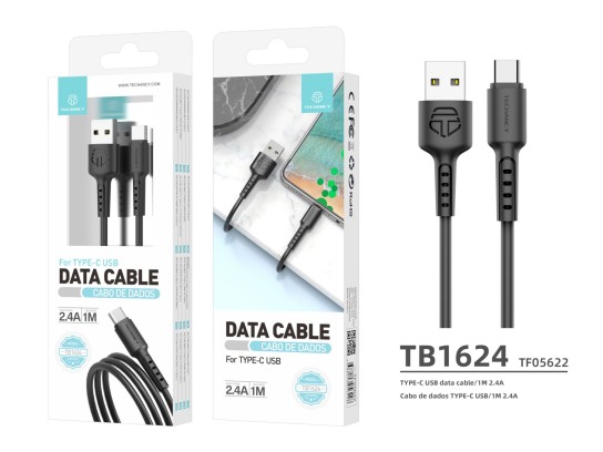 Cble USB-Type C 2A 1M Noir