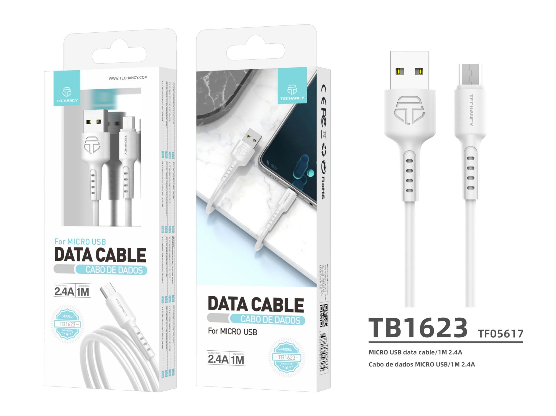 Micro Usb Cable 2A 1M White Micro Usb Cable 2A 1M White