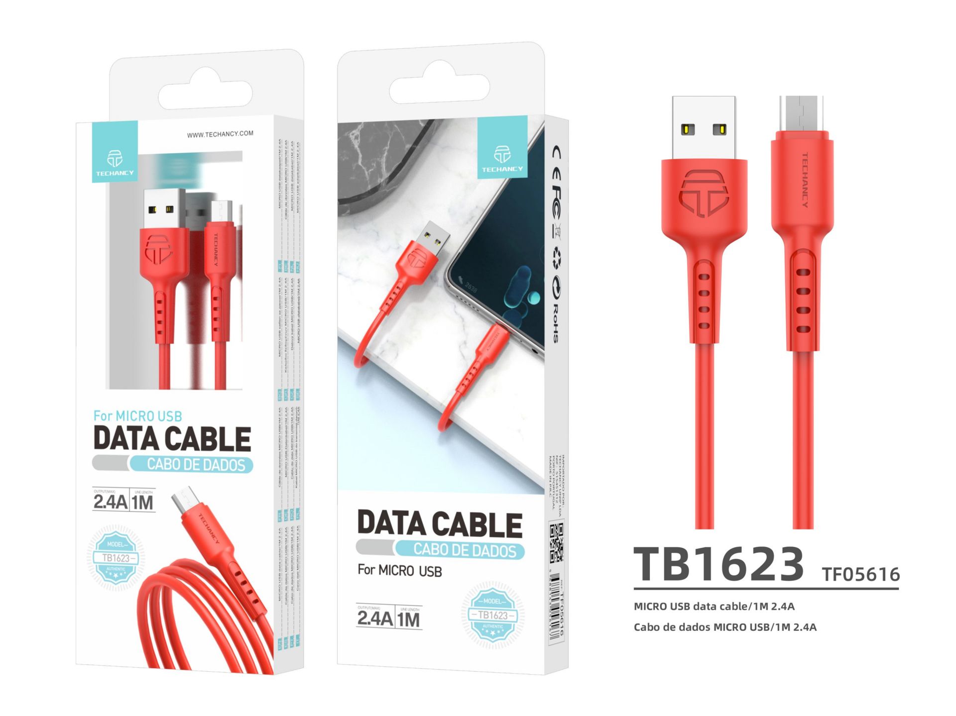 Micro Usb Cable 2A 1M Red Micro Usb Cable 2A 1M Red