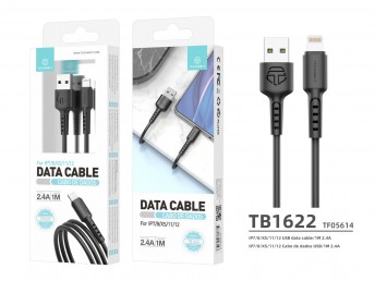 USB-Kabel fr IP 6/7/8 / X / Xs 2A 1M Schwarz