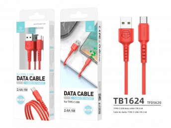 Cable USB C 2A 1M rojo