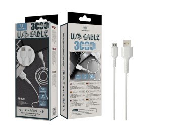 Micro USB Cble 2A 3M Blanc