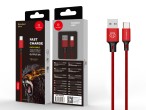 Cable USB C 2A 1M rojo Cable USB C 2A 1M rojo
