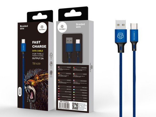 Usb-Type C Cable 2A 1M Blue