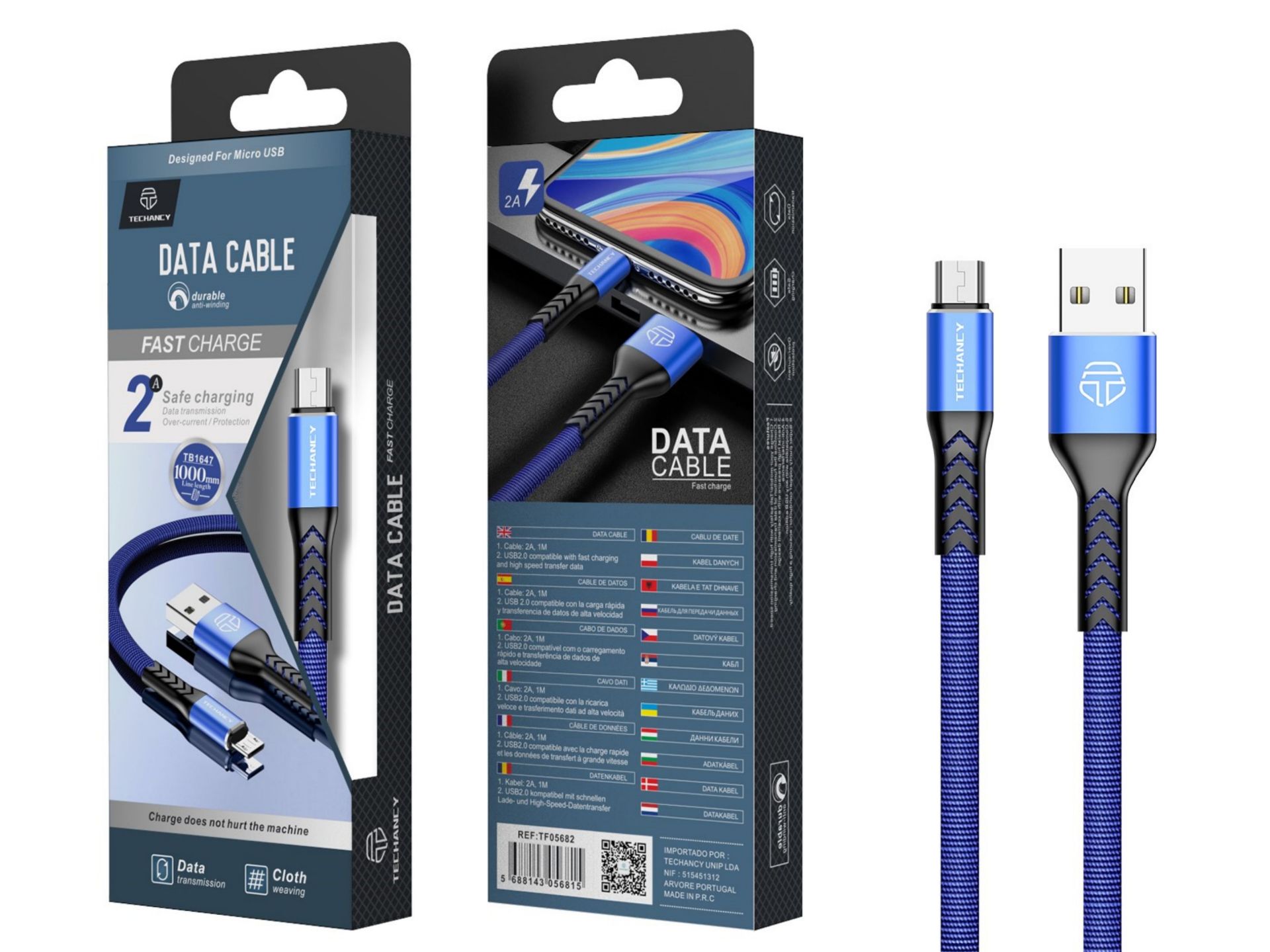 Micro Usb Cable 2A 1M Blue Micro Usb Cable 2A 1M Blue