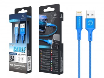 Cble USB Pour Ip 6/7/8 / X / Xs 2A 1M Bleu