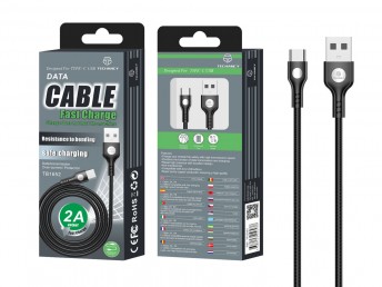 Cabo Usb-Type C 2A 1M Preto