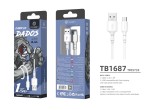 Cable Micro Usb 2.4A 1.5 m de blanco