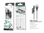 Magnetic Cable 3 In 1 Gray Magnetic Cable 3 In 1 Gray