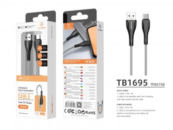 USB Cable Type C 1M 2.4A Black