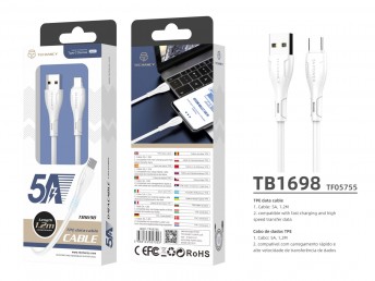 Usb Cable Type C White 1.2M 5A