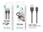 Línea de datos Pvc 3M Micro Usb Black 2.4A Línea de datos Pvc 3M Micro Usb Black 2.4A