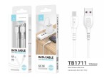 Línea de datos 6A en nombre de Micro-Usb 1M blanco Línea de datos 6A en nombre de Micro-Usb 1M blanco