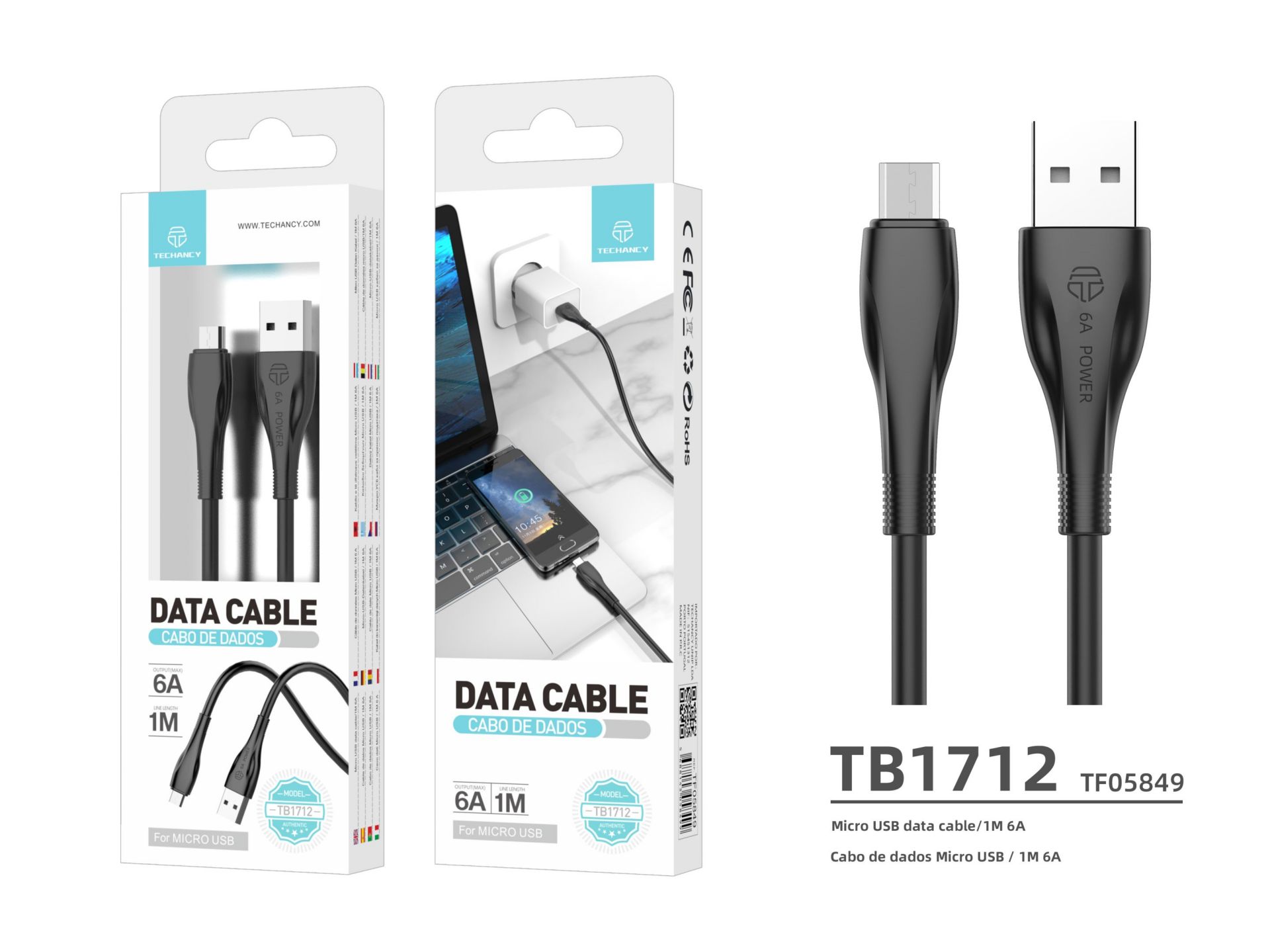 Data Cable 2Generation 6A Micro-Usb 1M Black Data Cable 2Generation 6A Micro-Usb 1M Black