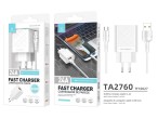 Carregador Com Cabo Micro Usb 2.4A 1M 2Usb Branco Carregador Com Cabo Micro Usb 2.4A 1M 2Usb Branco