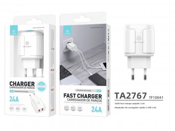 Charger 2.4A 2Usb Black