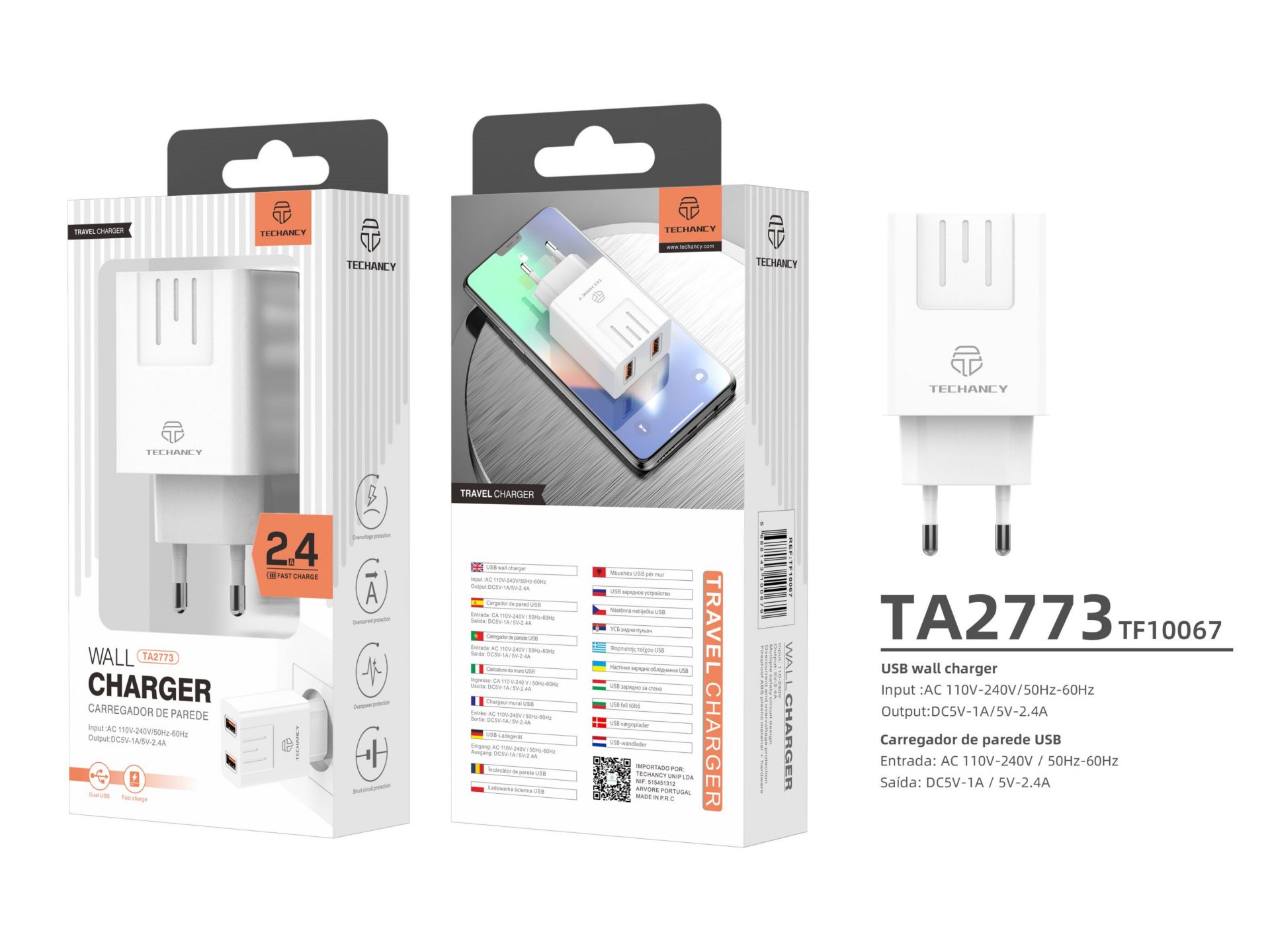Charger 2Usb 2.4A Black Charger 2Usb 2.4A Black