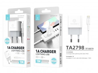 Charger With Iphone 1A 1M 1Usb White Cable