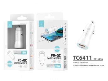 Car Charger Type Pd+Qc 18W White