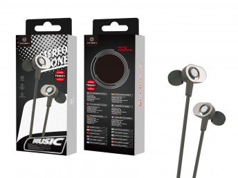 Micrfono de auriculares con cable 1,2 m de negro