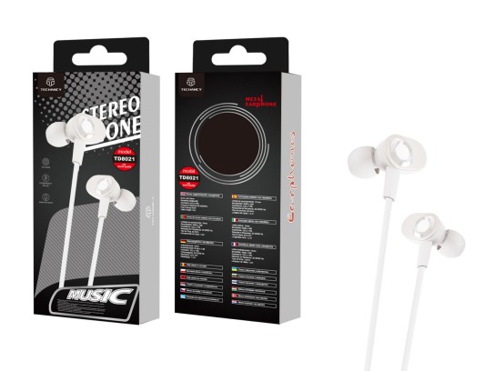 Auriculares Com Fio Microfone 1.2M Branco