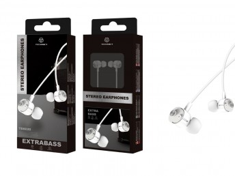 Auriculares con cable de micrfono blanco