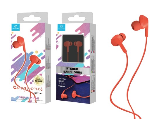 Micrfono de auriculares con cable rojo