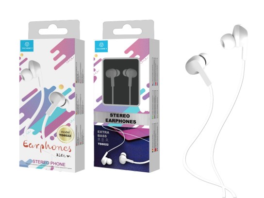 Auriculares Com Fio Microfone Branco