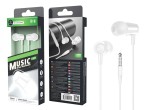 Casque câblé Microphone blanc Casque câblé Microphone blanc