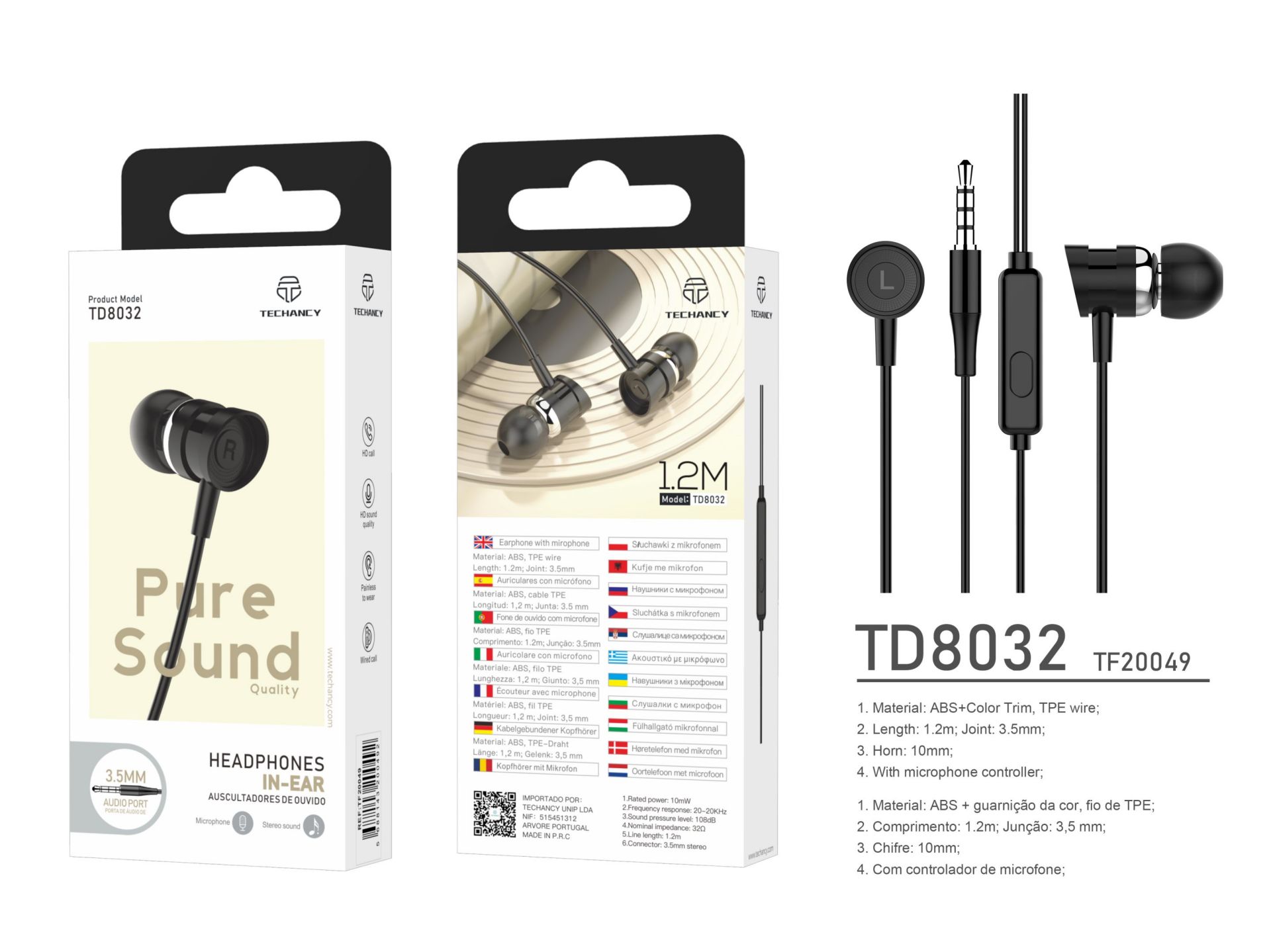 Earphones 3.5mm Black Earphones 3.5mm Black