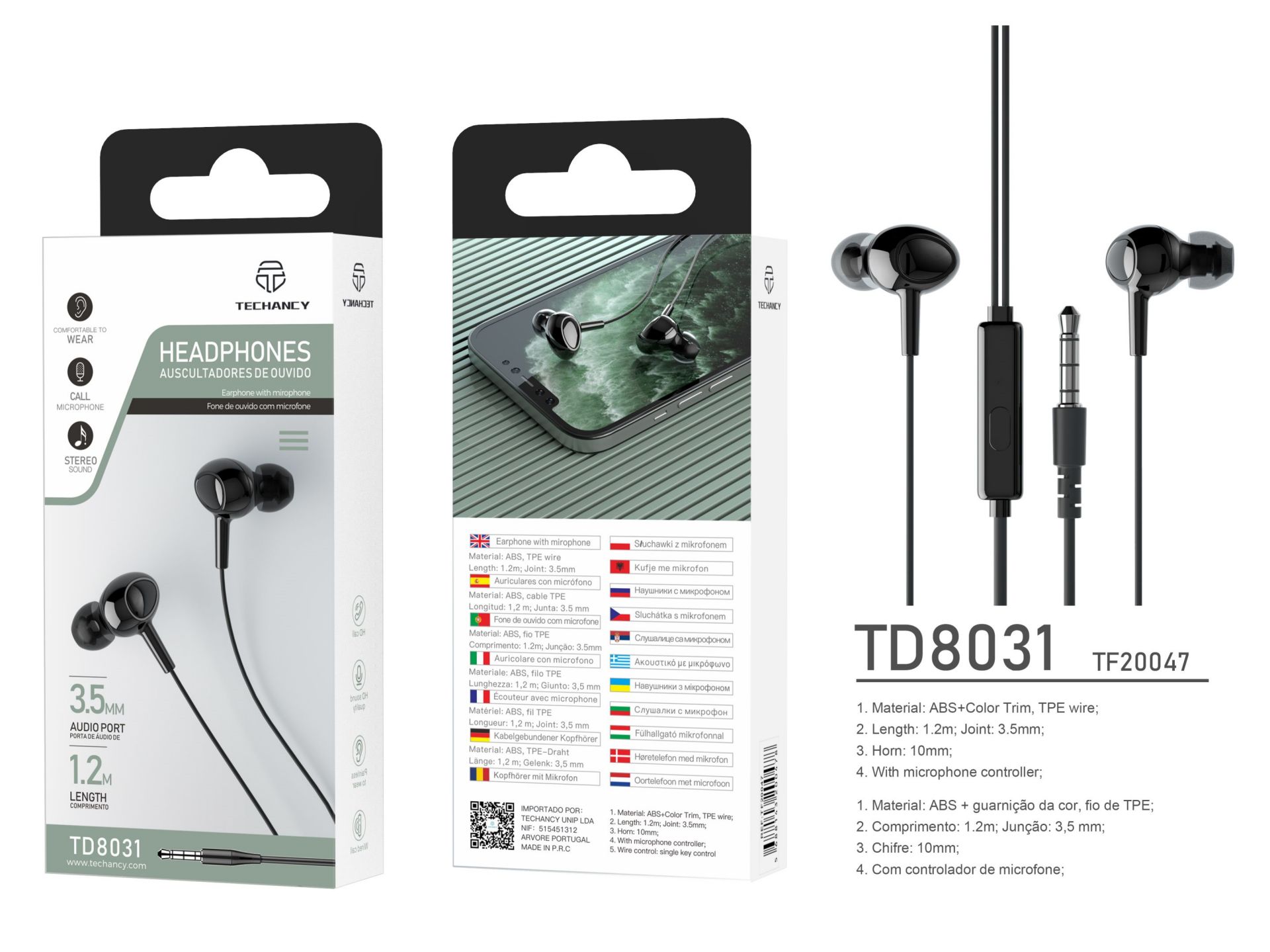 Earphones 3.5mm Black