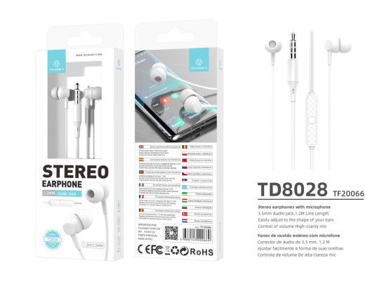 Wired Earphones (Inear-Microphones-White)