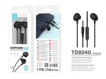 Wired Earphones (Inear-Microphones-Black)