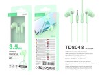 Earphones Macaron 3 Generation 3.5Mm Wire Control 1.2M Green