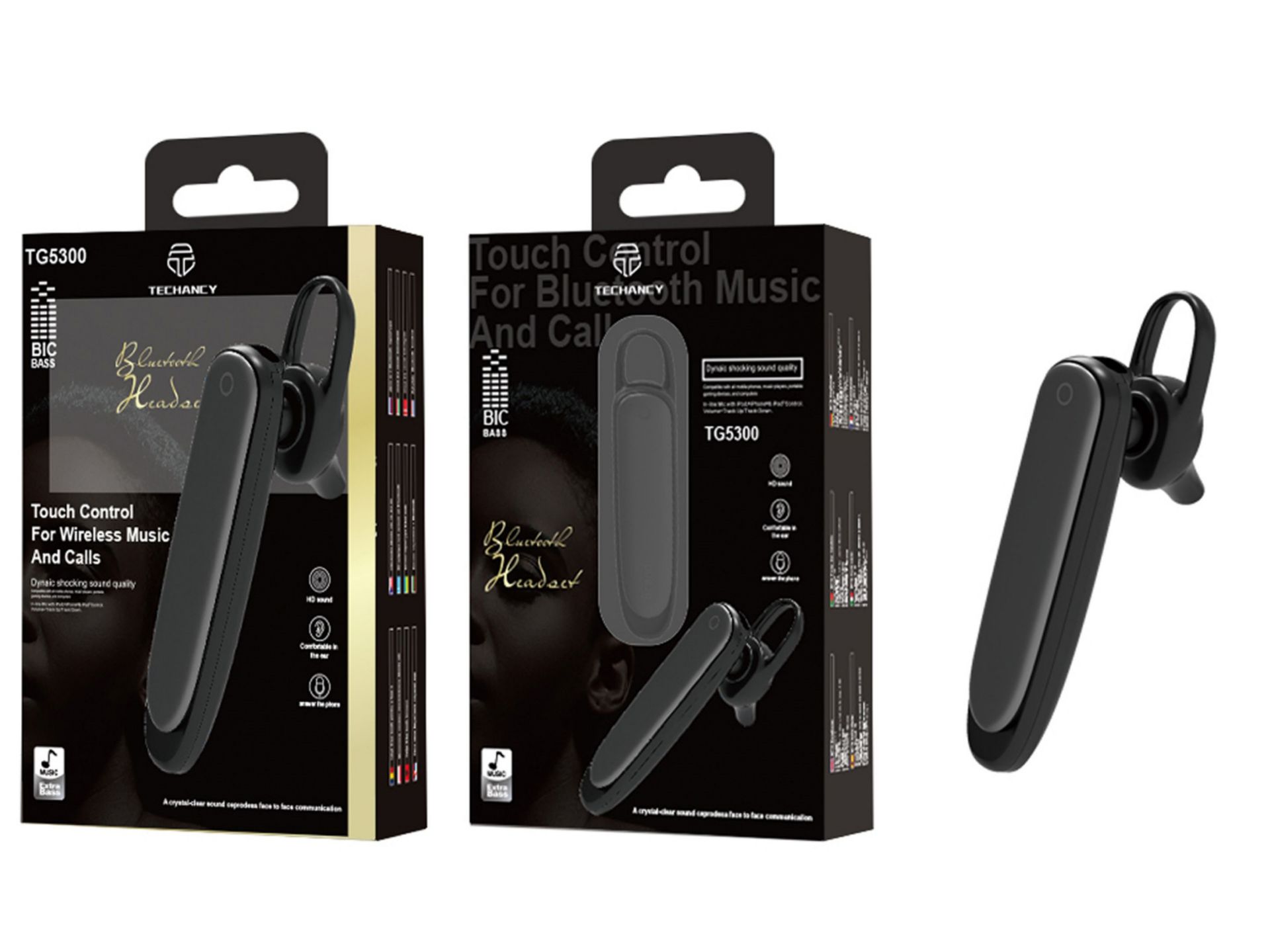 Auriculares Bluetooth Preto