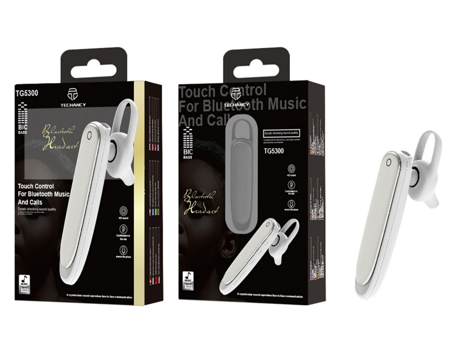 Auriculares Bluetooth blancos Auriculares Bluetooth blancos
