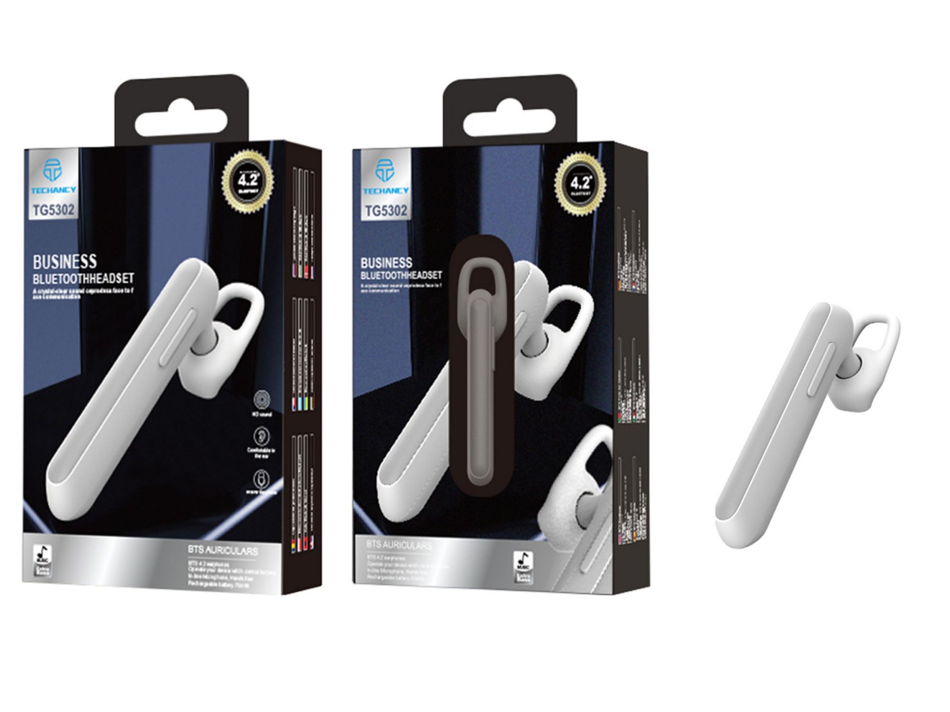 Auriculares Bluetooth blancos Auriculares Bluetooth blancos